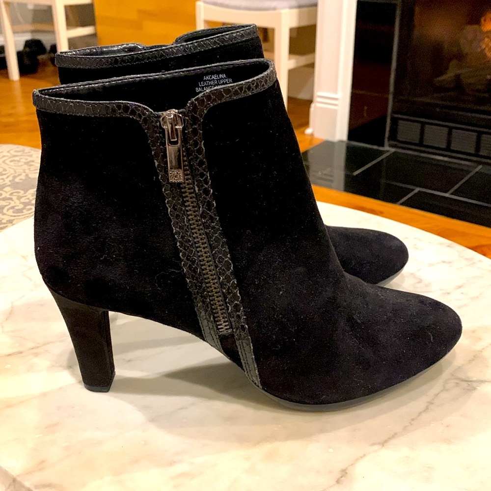 Anne Klein Velvet Black Boots